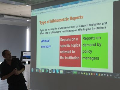 Seminario ESSS 2018: Bibliometrics in Practice: How to Generate Reports for Institutions